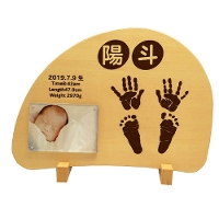 赤ちゃん手形・足形木製プレート(新生児用)